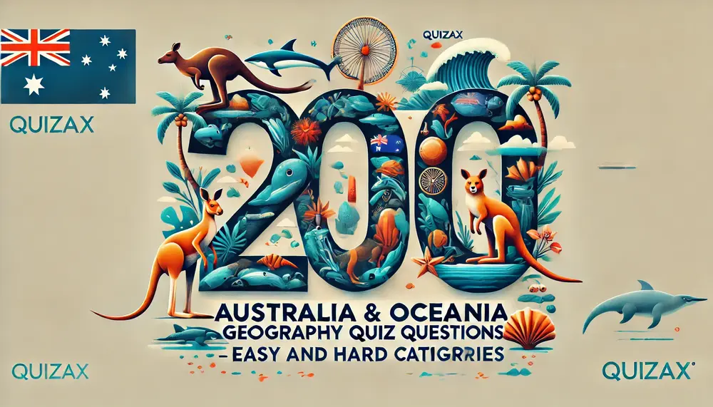 200 Australia and Oceania Geography Quiz Questions – Easy and Hard Categories