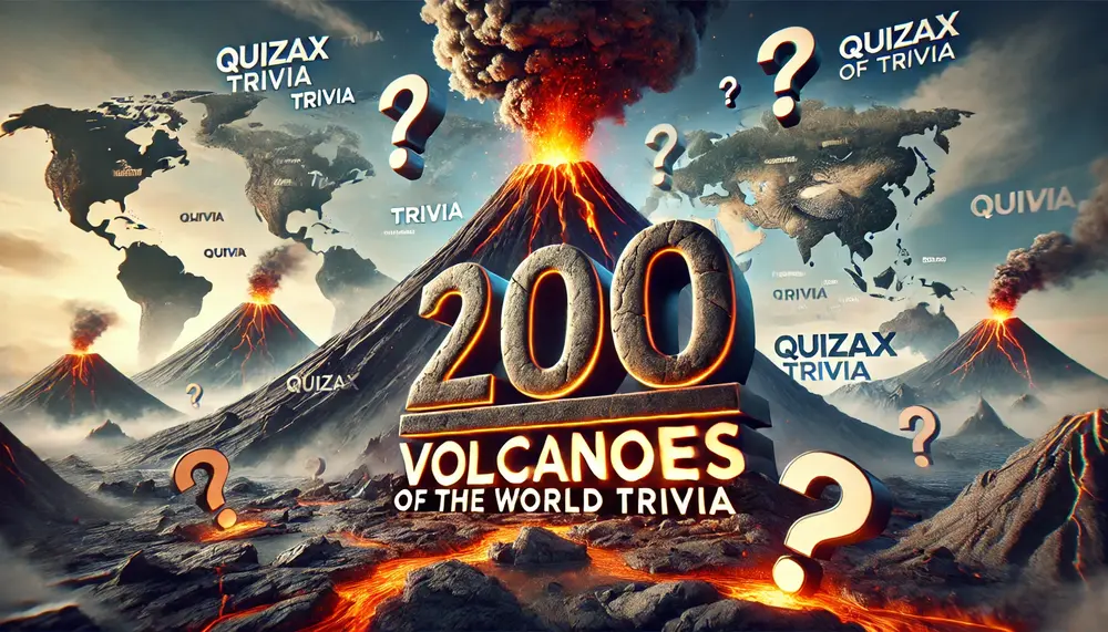 200 Volcanoes of the World Trivia Questions – Play the Quiz Online